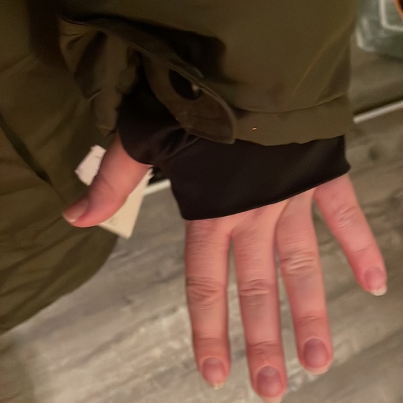 Madden Girl Parka in Olive Green with Faux Fur Lined Hood - Picture 6 of 8